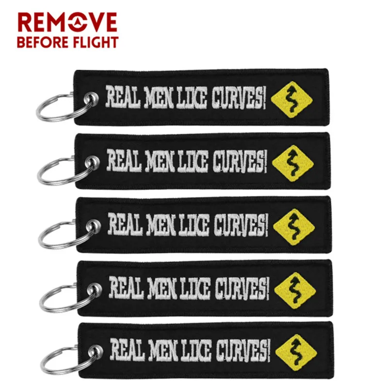 

5PCS Motorcycle Keychain chaveiro for Car llaveros Key Ring Embroidery Real Men Like Curves OEM Key Fobs Car Chaveiro Para Carro