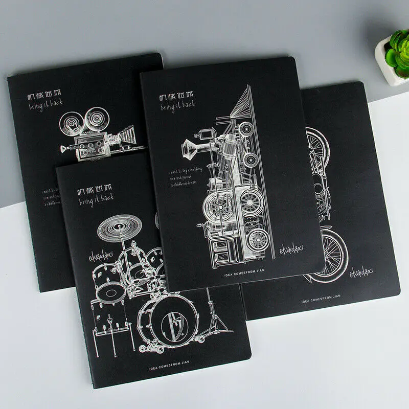

Mechanical Maze Retro Art Notepad B5 Horizontal Soft Surface Notebook