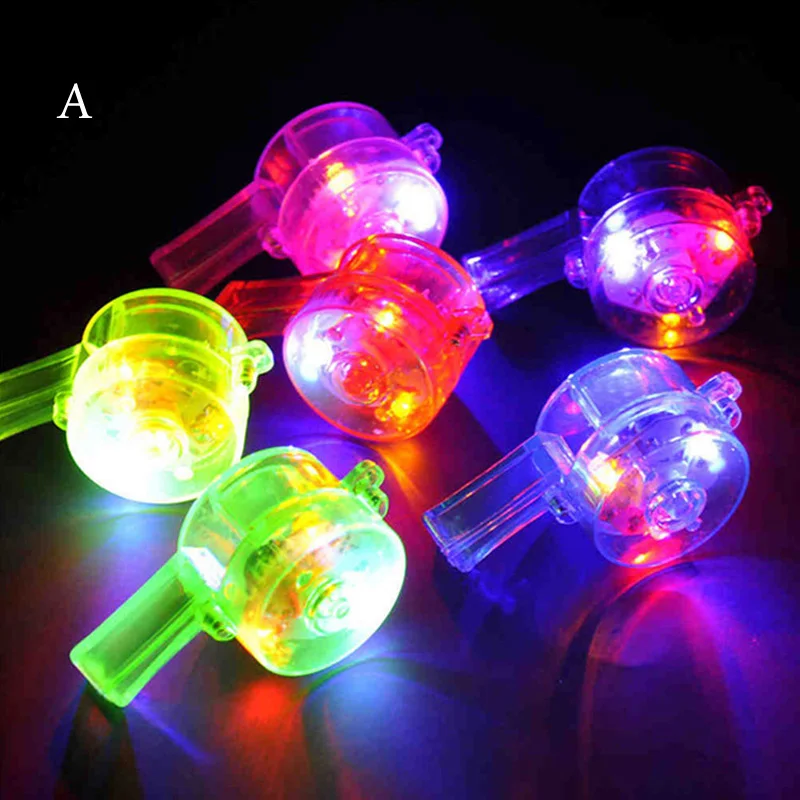 

10Pcs/lot New Creative Light-up Whistling With Flash Light LED Cheer Props Activities Supplies Children's Gift Toys