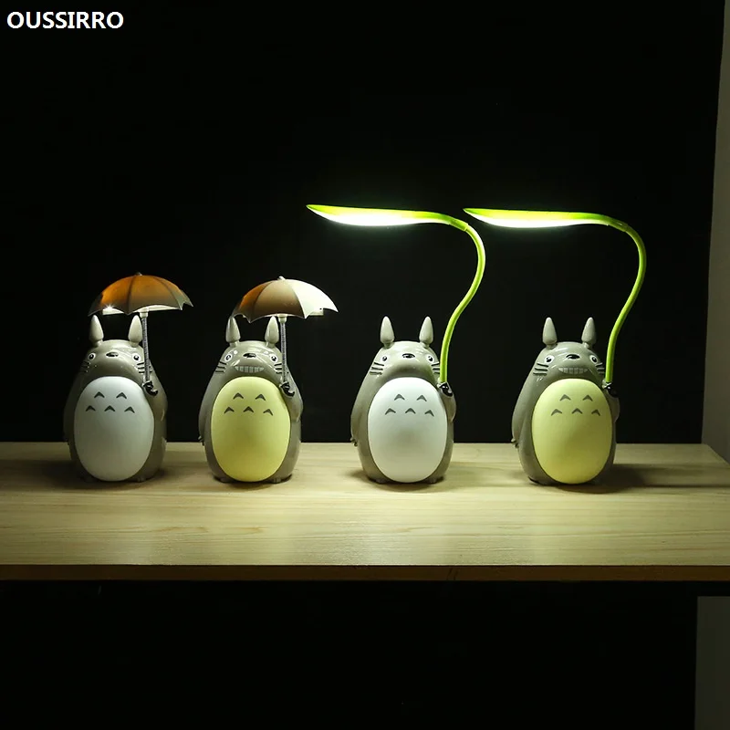 

OUSSIRRO Cartoon Totoro Night Light USB Charging Table Lamp Led Night Light Reading for Kids Gift Home Decor Novelty Lightings
