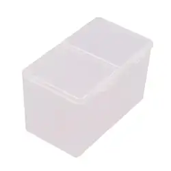 2-отсеков Ясно ватным тампоном контейнер для тампонов УФ Гель-лак емкость для порошка коробка