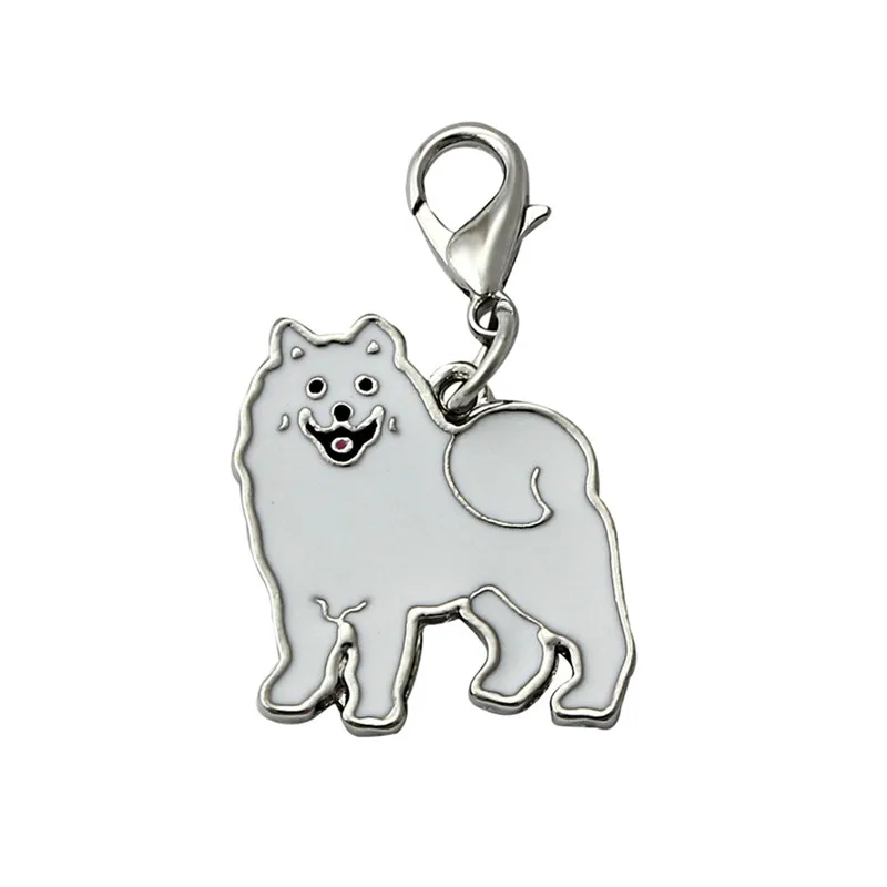 

2016 Samoyed Dog Tag Pet doggy ID Enamel Accessories Collar Necklace Pendant puppy identity accessory decor drop shipping