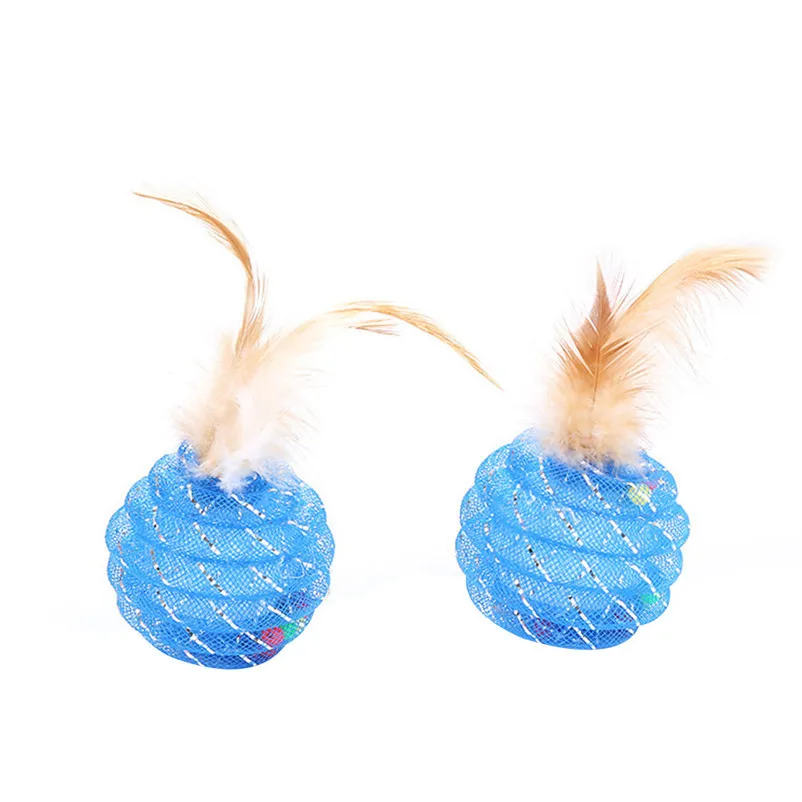 High Quality Pet Cat Toy Newly Design Pet Cat Toy Line Tube Ball With Feather Pet Interactive Toy Fun Pet supplies A28 (5)