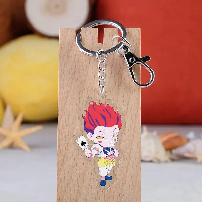 

Anime Hunter X Hunter Keyrings Acrylic Cartoon Figure Car Key Chains Holder Best Friend Graduation Christmas Day Gift