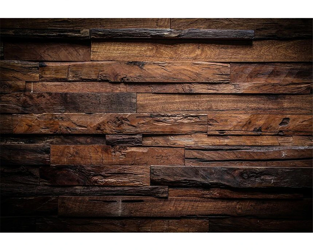 papel de parede 3d wood block para 01