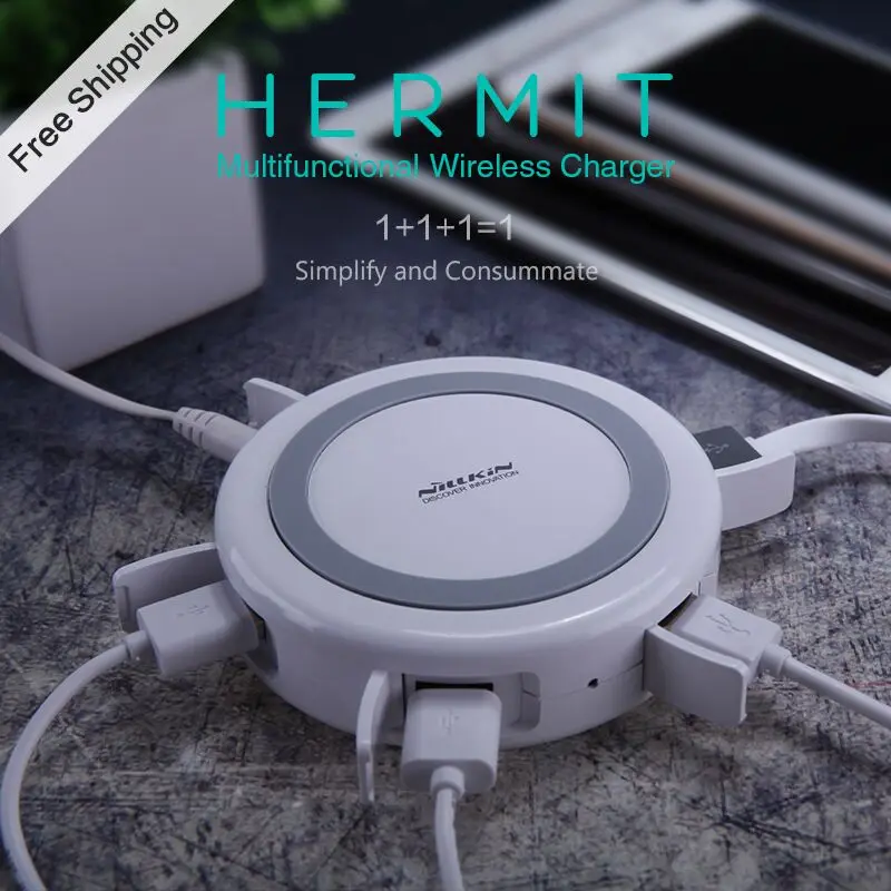 Multiport USB Charging station QI Wireless HUB Charger Pad For nokia 950 for samsung note 5/s6/ s7/s7 edge Nillkin | Мобильные