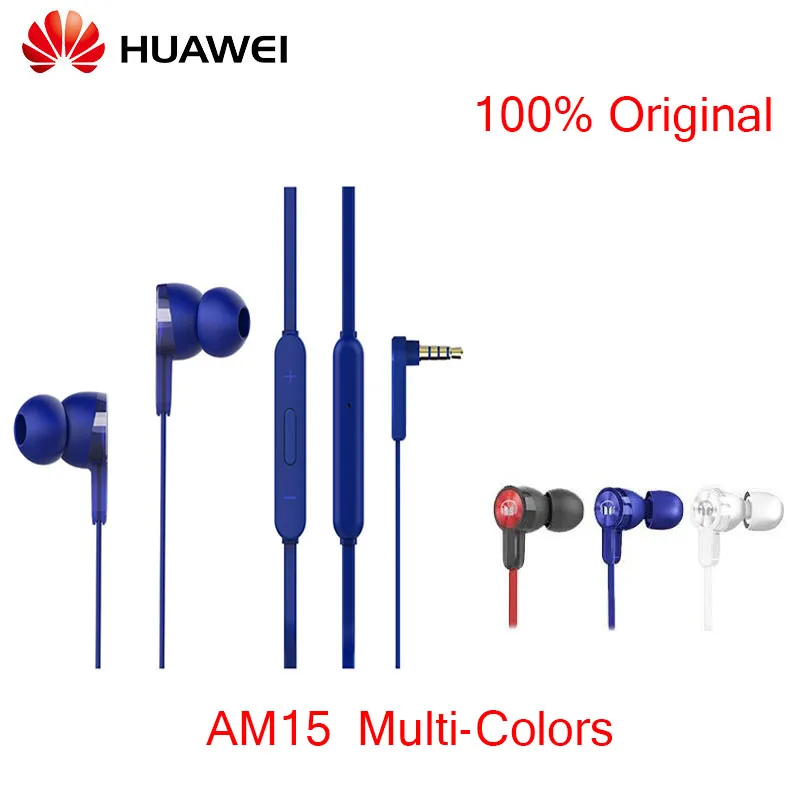 100% оригинал Huawei Honor AM15 Wried гарнитура ABS материал с микрофоном для 9 Mate P10|Наушники и