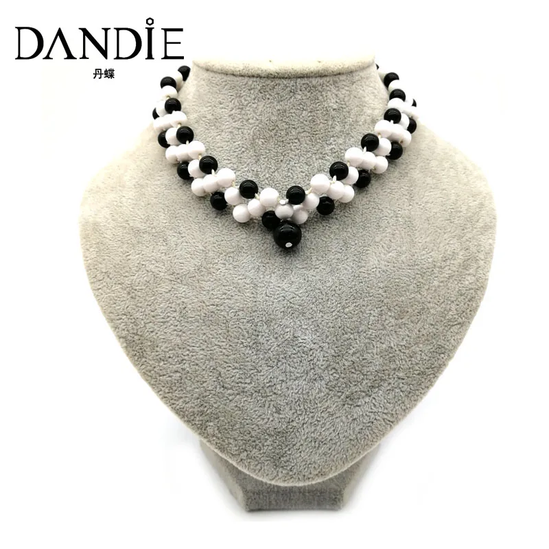 

Dandie Trendy Statement Three Row Choker Necklace, Handmade Jewelry