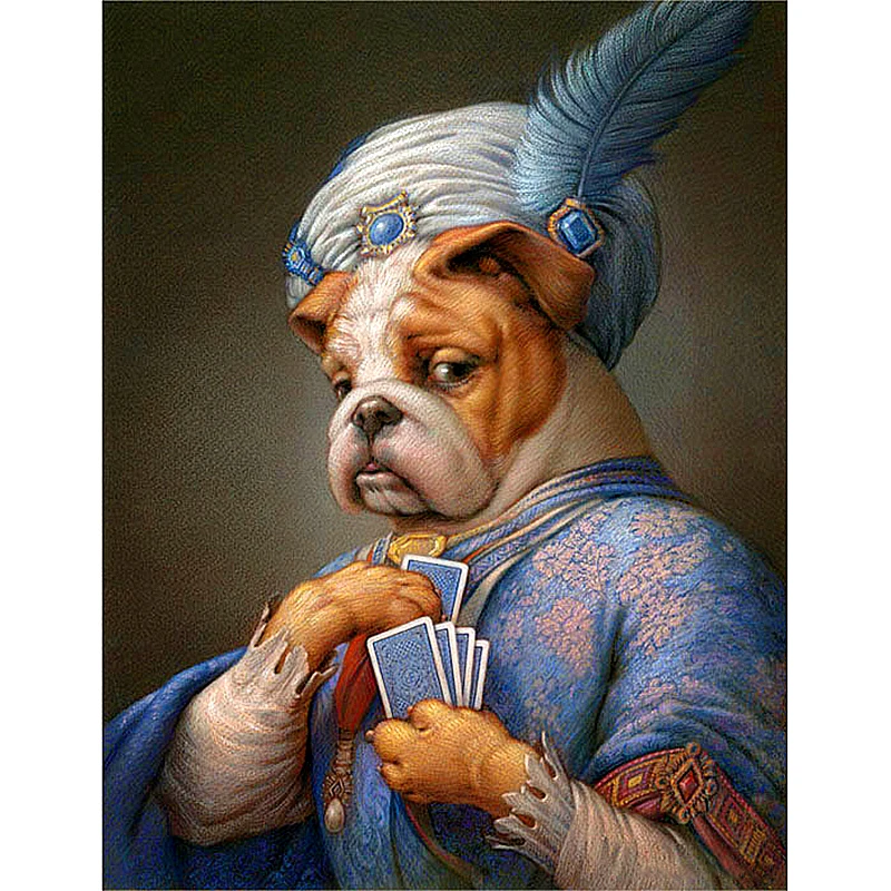 

H1595 diamond painting dogs playing poker, diamond painting fully dogs
