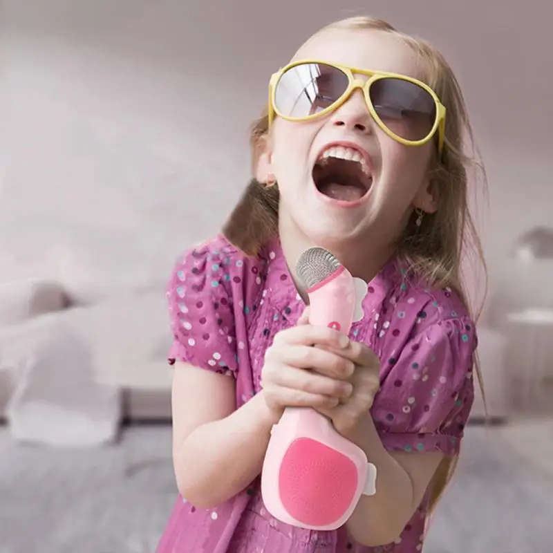 

Kids Singing Toy Handheld Karaoke Microphone Children Mic Speaker USB KTV Player Party Accessory Childs Sing Song Play Toy Gift