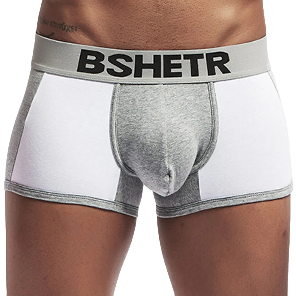 

Boxers Men's Soft Splicing Underpants Short Breathable Sexy Knickers calzoncillo hombre#30