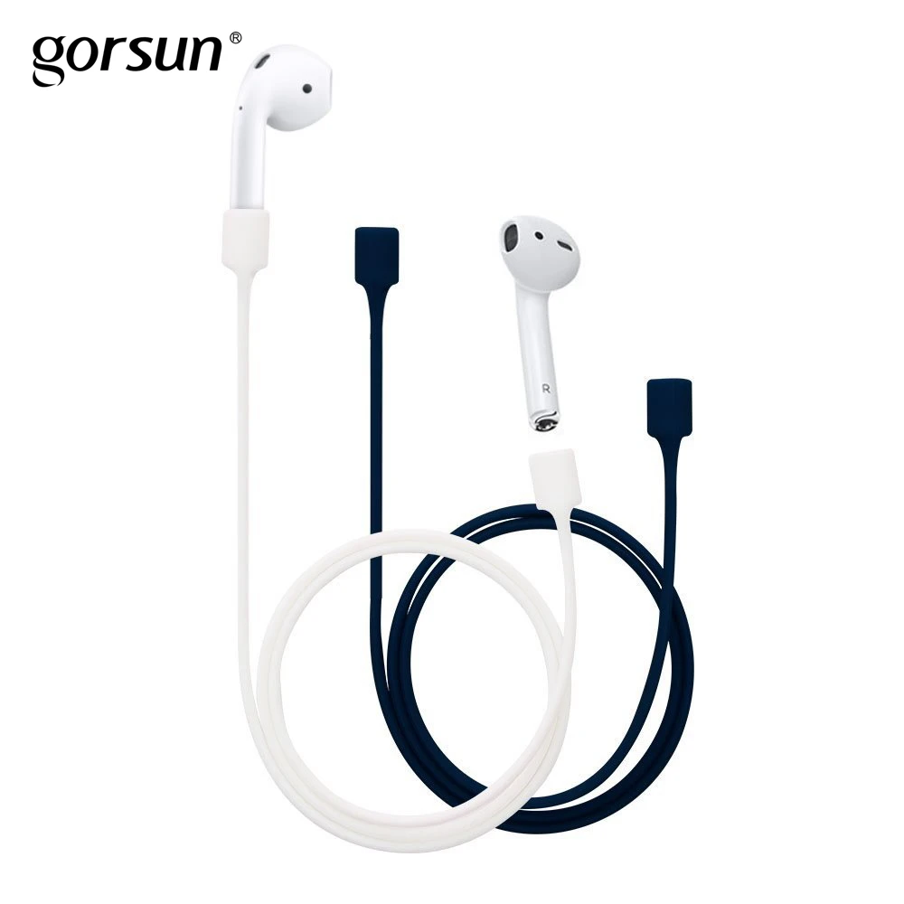 Airpods String gorsun W1 цветной ремешок Ремешок для спортивных часов Силиконовый кабельный разъем для Apple IPhone Airpods