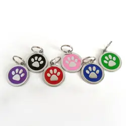 Универсальный Pet ID Tag Paw Print Identify Card анти-потерянная собака кошка ID Tag Воротник Подвеска орнамент товары для животных