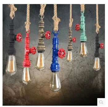 

Loft Water Pipe Pendant Light Vintage Retro Edison Light E27 110-240v For Bar Pub Dining Room Restaurant Hanging Lighting