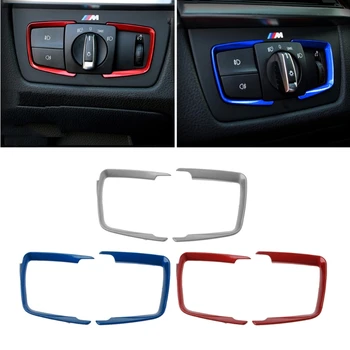 

Matt Chrome Headlight switch Frame trim For F30 F31 F32 F34 3 4 Series Car Styling