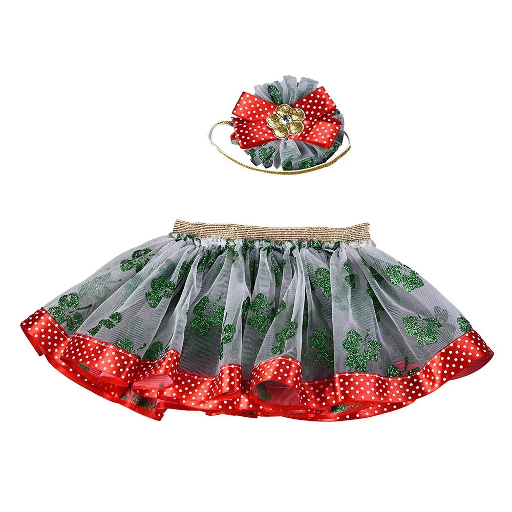 

2019 new fashion baby girl skirt children Christmas pettiskirt ballet skirt fancy party skirt + headband suit OTC05