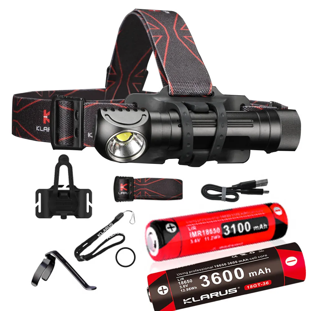 

KLARUS HA2C 3200lumens Flashlight CREE XHP70.2 Micro-USB fast charging Multifunctional Rechargeable L-Angle Tool Light headlamp