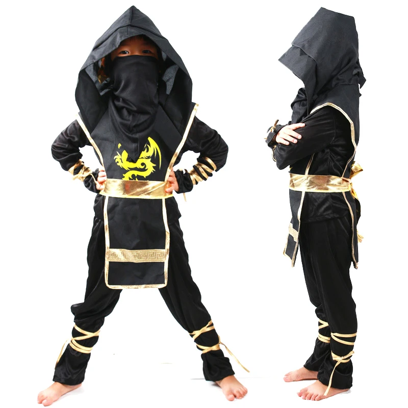 

2018 Child Ninja Halloween Cosplay Costume Christmas Party Boys Girls Warrior Stealth samurai Assassin costume party fancy dress
