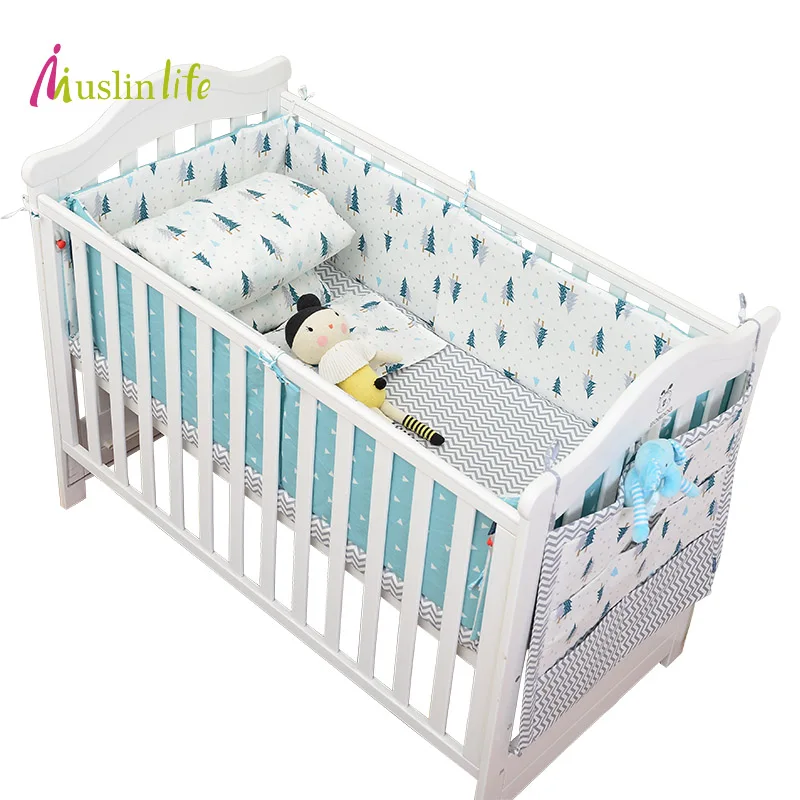 Muslinlife Cotton Infant Nursery Bedding Set Tree Patterned Crib Muslinlife Cotton Infant Nursery