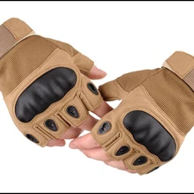 Тактические перчатки без пальцев Военная армия стрельба Пейнтбол страйкбол велосипед мотокросса боевой с твердыми костяшками перчатки с половинными пальцами