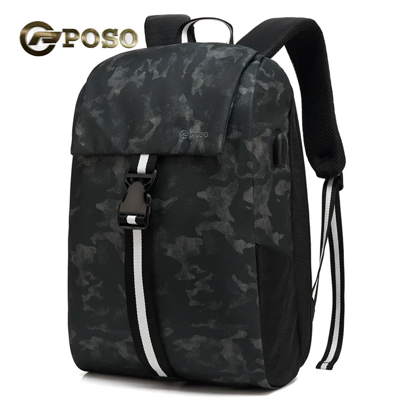 POSO Новая мода 15 дюймов внешний USB интерфейс, сумка для ноутбука, Бизнес посылка сумка для ноутбука рюкзак