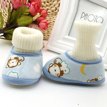 

0-18Months Winter First Walkers Baby Ankle Snow Boots Fleece Shoes Winter Baby Boots Infants Warm Fur Wool Booties