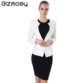 Spring Women Slim Blazer Coat 2016 New Fashion Casual Jacket Long Sleeve One Button Suit Ladies Blazers Work Wear BN026