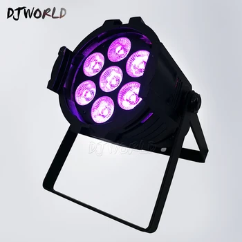 

10pcs Mini Aluminum alloy LED Stage Lighting 7x18W RGBWA+UV 6in1 DMX512 Professional For Disco DJ Birthday Party KTV Nightclub
