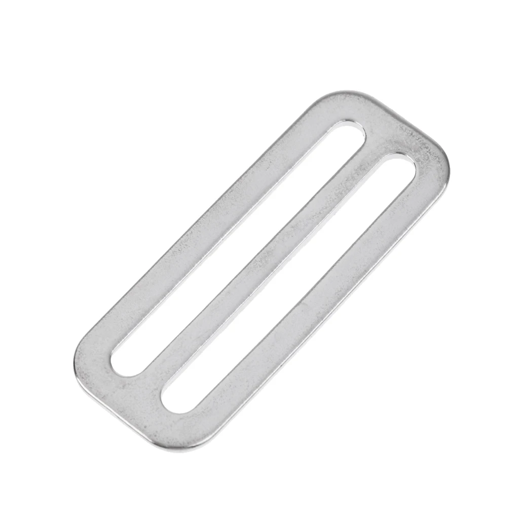 Scuba Diving Standard 2 inch Webbing Strap Weight Belt Slide Buckle Stainless Steel Stopper Keeper Silver