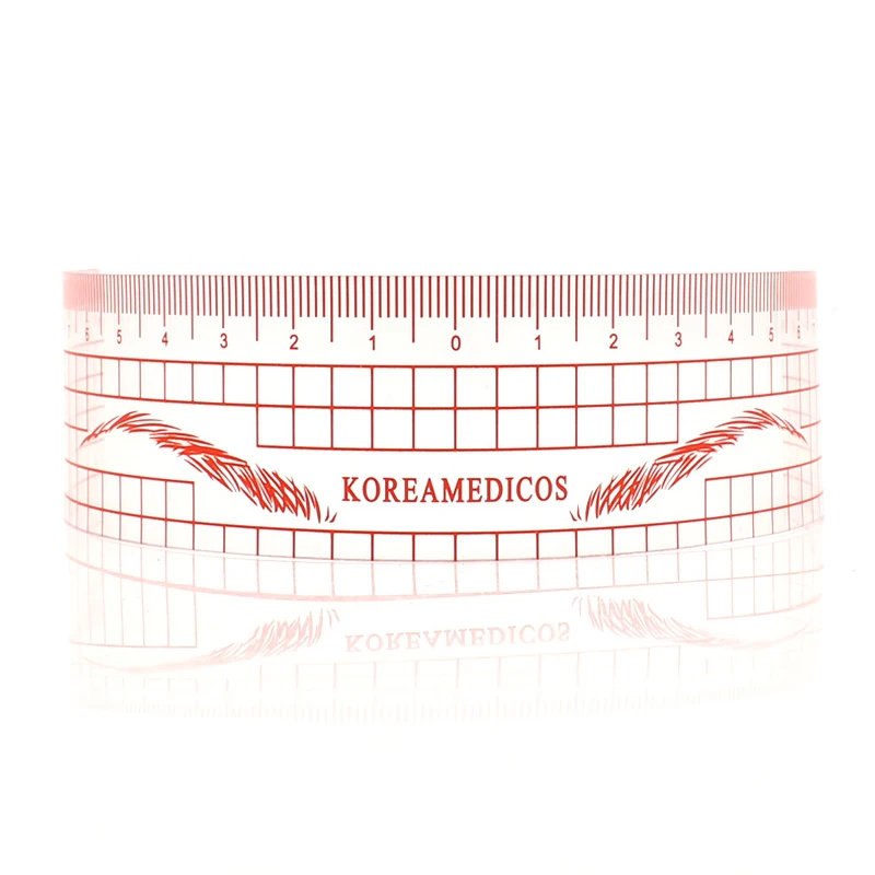 5Pcs U Type Plastic Eyebrow Tattoo Stencils Microblading Reusable Makeup Brow Measure Eyebrow Guide Ruler Permanent Tools       -6