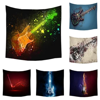 

Boniu Fashion Guitar Blankets Tapestry Music Note Wall Hanging Carpet Room Home Farmhouse Decor Picnic/Yoga Mat