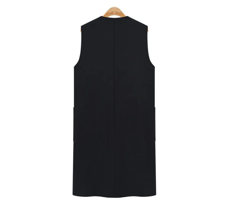 Весна 2017 универсальный Женский Длинный жилет жакет без рукавов|jacket mickey|jacket