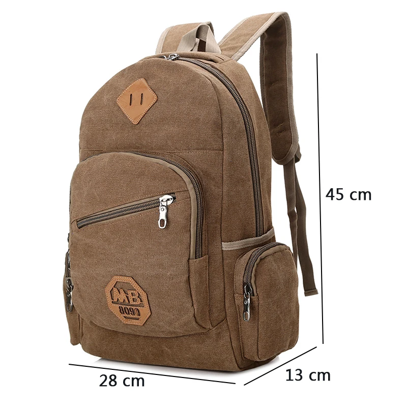 2020 New Vintage Fashion Man's Canvas Backpack Travel Schoolbag Male Backpack Men Large Capacity Rucksack Shoulder School Bag