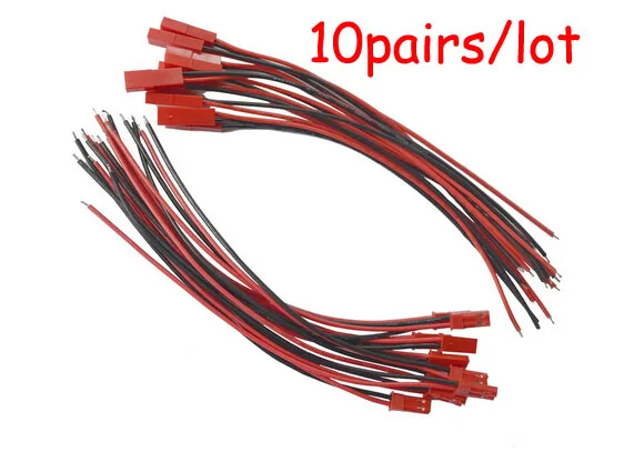 

10Pairs 10X 150mm RED JST CONNECTOR PLUG for BEC LIPO BATTERY