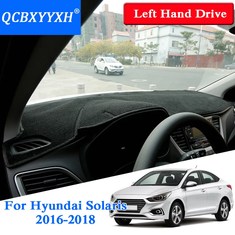 Коврик для приборной панели с левым рулем Hyundai Solaris 2016 2018|styling car| |