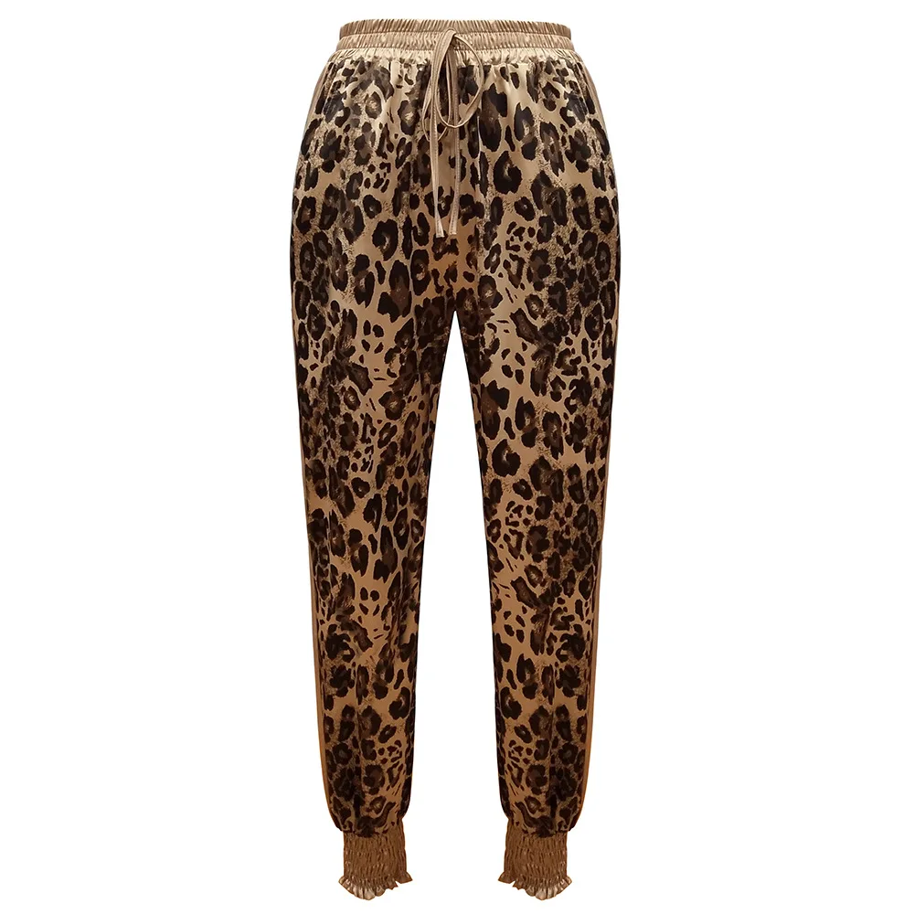 

2019 Autumn Fall Fashion Women Clothing mkd2 Leopard Loose Casual Jogger Pants