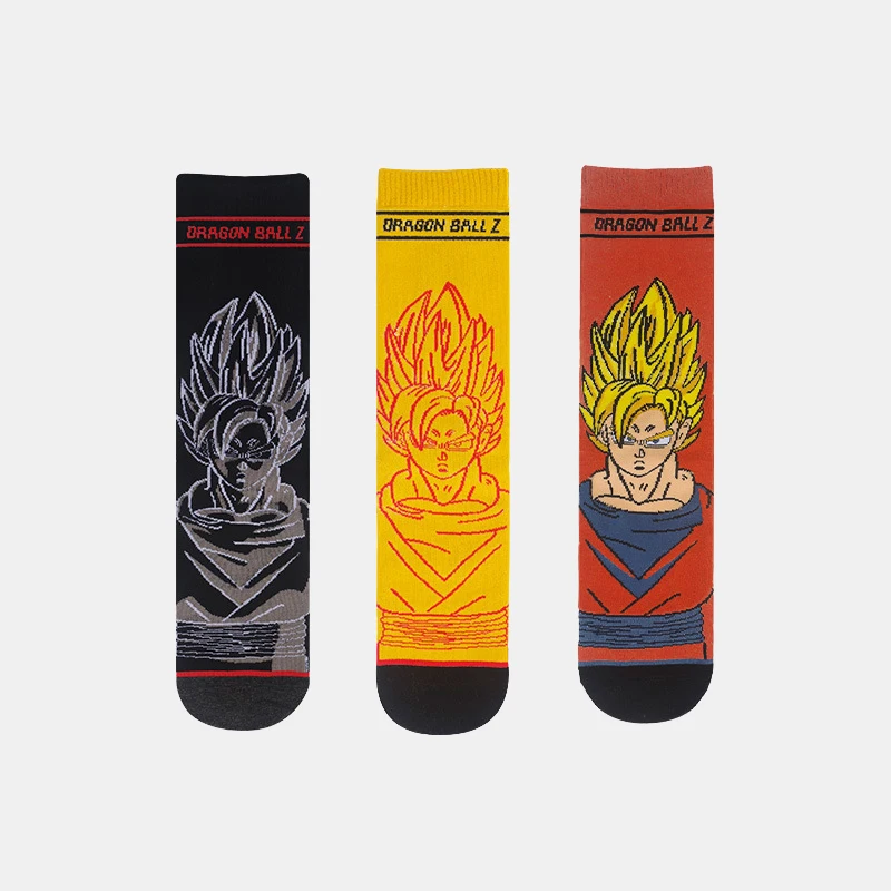 Dragon Ball Z Super Saiyan Sun Wukong Socks font b Anime b font Autumn Winter Cotton