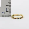 Colorful CZ Eternity Band Ring Thin Skinny Engagement Wedding Birthstone Rainbow Color Classic Simple Round Circle Finger Rings ► Photo 3/6