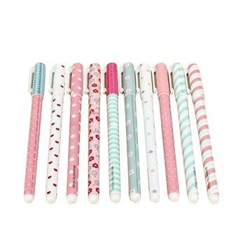 

10PCS Cute Little Korean Stationery Watercolor Pen Gel Pens Set Color Kandelia for School or Office supplie