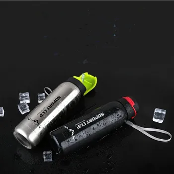 

Water Bottle Stainless Steel Thermos 500ml Mug Silver Black Tea Accessories