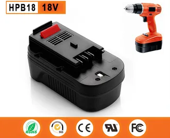 

Free Shipping For black&decker 18V 3.5AH 3500mah Rechargeable NI-MH Power Tool Battery 244760-00, A1718, A18, HPB18, HPB18-OPE