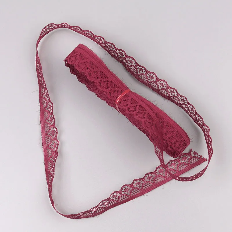 10 ярдов 14 мм широкая вышитая кружевная отделка Diy одежда свадебные Швейные аксессуары для художественного оформления кружевная лента для аппликации одежда ткань - Цвет: Red Wine