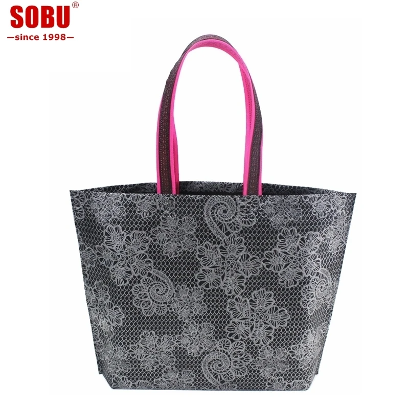 

1PCS Fashion Women Shopping Bag Reusable Shopping Bag Non-Woven Fabric Bags Folding Handbag R014
