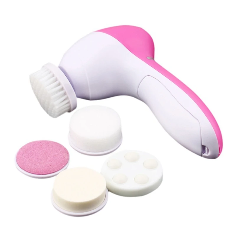 

5 In 1 Electric Wash Face Cleaning Machine Facial Cleanser Pore Cleaner Body Cleansing Massage Mini Skin Beauty Massager Brush