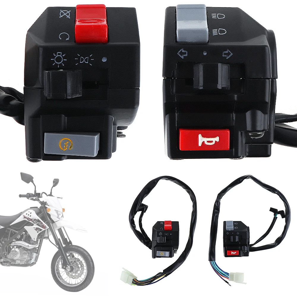 Aluminum Alloy 12V Motorcycle Handlebar Control Switch Dual Button Control Headlight Flasher Speaker Switch 2 Choice