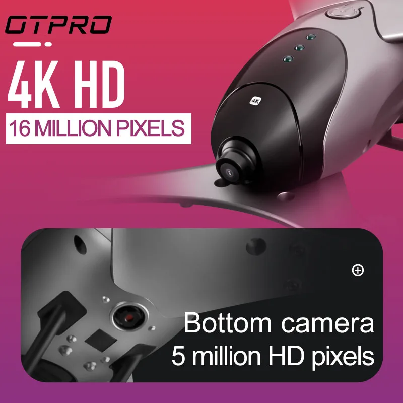 Квадрокоптер с двойной камерой 4K 1600p или 5 МП Wi Fi|Радиоуправляемые вертолеты| |