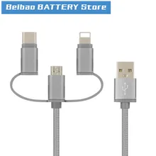 Троица строка данных для Apple Android TYPE-C Lexus Trinity плетеная линия данных 3 в 1 кабельная линия USB