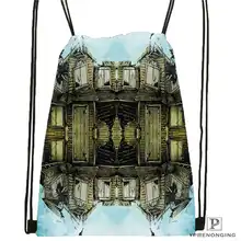 Custom Pierce-The-Veil Drawstring Backpack Bag Cute Daypack Kids Satchel (Black Back) 31x40cm#180611-03-104