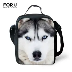 Forudesigns/высокая Для мужчин обед Сумка Прохладный 3D животных Собака Хаски принт lunchbag для Для женщин изолированные взрослых Коробки для