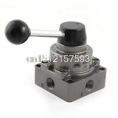 

HV-03 3/8PT 4 Ways 3 Position Hand Operated Lever Pneumatic Air Valve